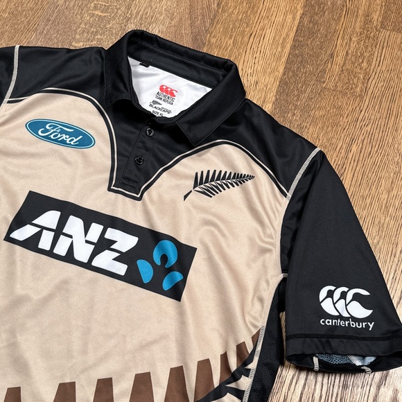 Canterbury New Zealand Blackcaps Cricket T20 Black Brown Jersey Mens XL - Picture 3 of 8